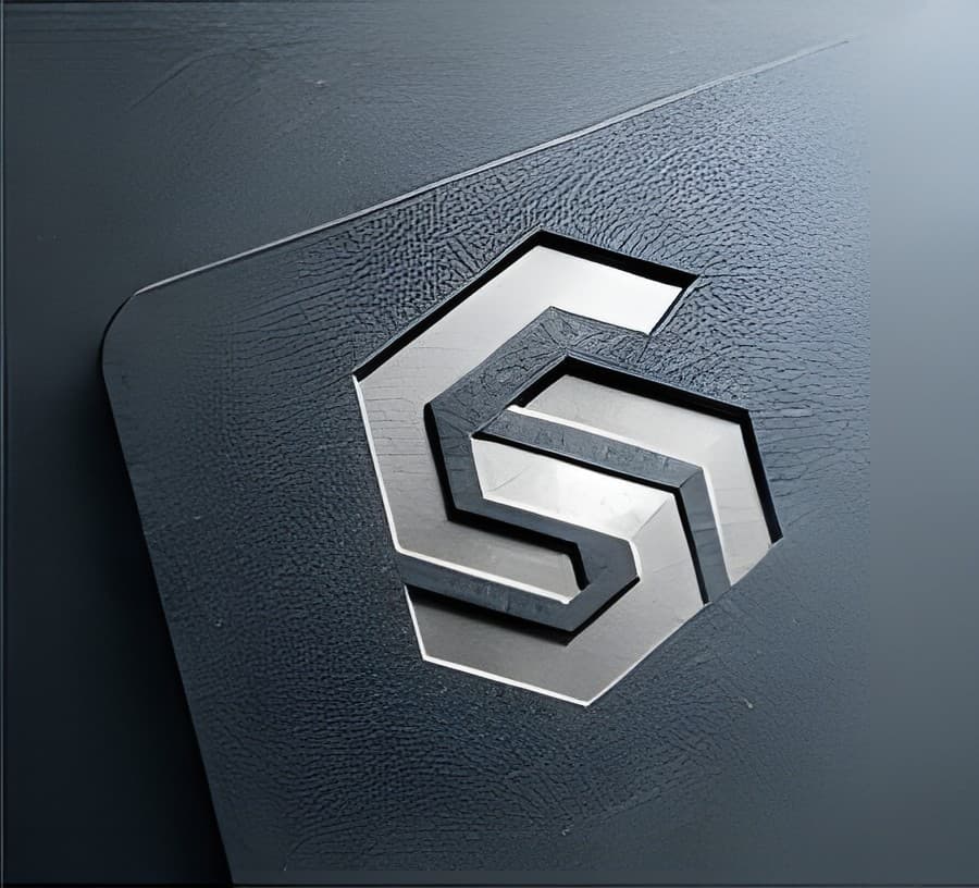 The Generation Scale mark embossed into a matte black card
